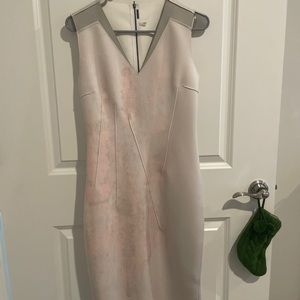 Tahari cream and watercolor reversible dress  4